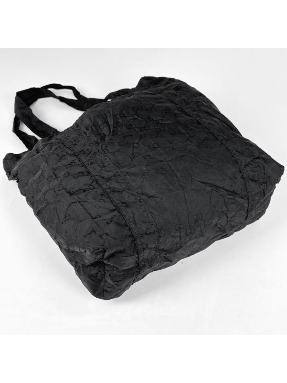 Gucci GG Pattern Eco Teddy Bear Tote Nylon Black - Picture 2 of 9